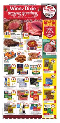 Winn Dixie Weekly Ad Christmas December 20 - 26, 2017