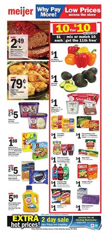 Meijer Weekly Ad Deals January 14 - 20, 2018