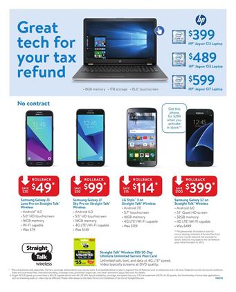 Walmart Ad Electronic Sale February 2 14 February 2018