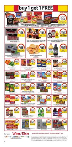 Winn Dixie Ad BOGO Deals Jan 31 - Feb 6, 2018