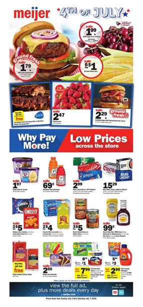Meijer Weekly Ad Grocery Sale Jul 1 7 2018