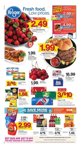Kroger Weekly Ad Deals Jul 25 31 2018