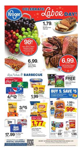 Kroger Ad Labor Day Sale Aug 29 Sep 4 2018