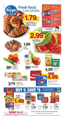 Kroger Weekly Ad Deals August 22 28 2018
