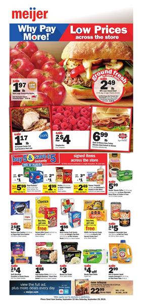 Meijer Weekly Ad Deals Sep 23 29 2018