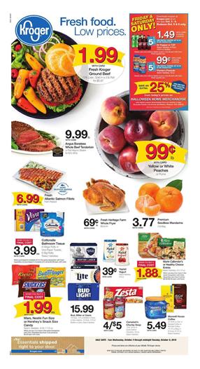 Kroger Weekly Ad Deals Oct 3 9 2018