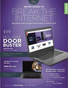 Lenovo Black Friday Ad 2018