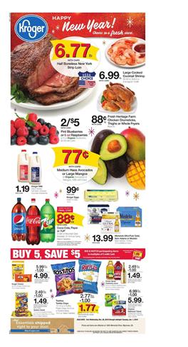 Kroger Weekly Ad New Year Sale 26 Dec 2018