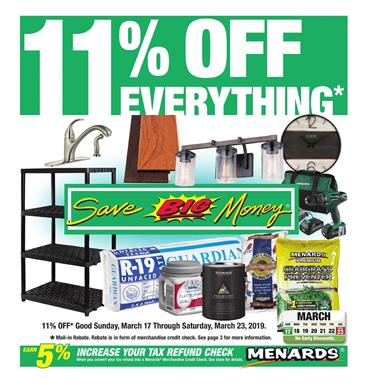 Menards Ad Rebate Sale Mar 17 23 2019