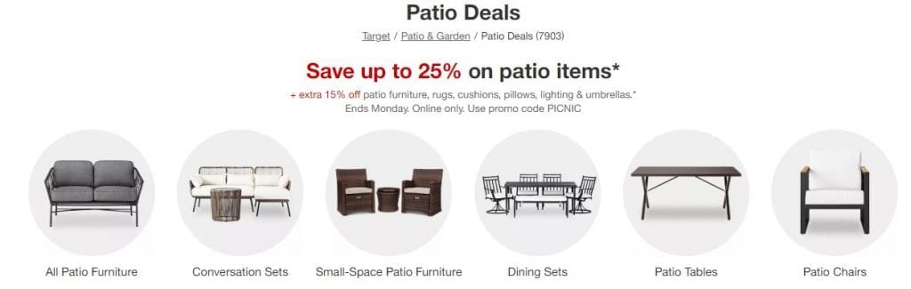 Target Weekly Ad Game Day Sale Jun 2 - 8, 2019 2 Target Patio Sale June 2019