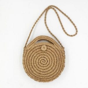 Lootzen Deals | Daily Life Essentials Made Simple 28 Boho Handmade Round Woven Handbag Bali Rattan Crossbody Beach Bag