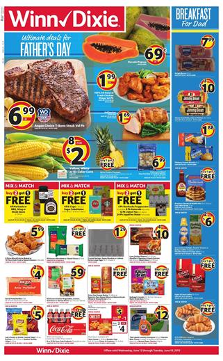 Winn Dixie Weekly Ad Fathers Day Food Sale Jun 12 18 2019