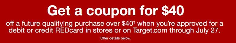 40 off Target Red Card