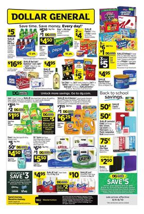 Dollar General Digital Coupons Weekly Ad Sale Aug 4 10 2019