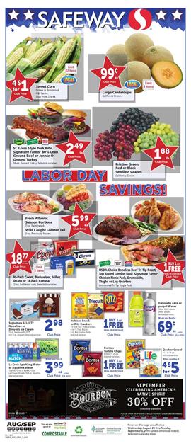 Safeway Weekly Ad Deals Aug 25 31 2019