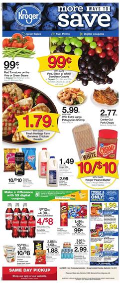 Kroger 5x Digital Coupons Weekly Ad Sep 4 10 2019