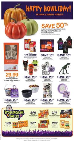 Kroger Halloween Weekly Ad Sale Sep 18 24 2019