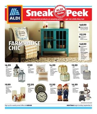 Sneak Peek In Store Ad ALDI Cabinet Deal Sep 8 14 2019