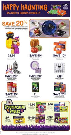 Kroger Halloween New Deals Oct 16 22 2019