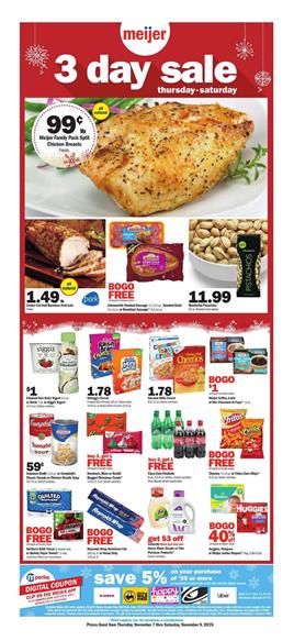 Meijer 3 Day Sale Items Nov 7 9 2019