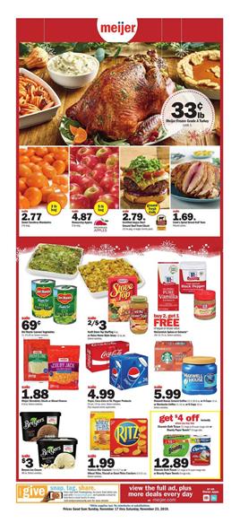 Meijer Thanksgiving Turkey Deal Nov 17 23 2019