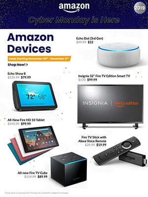 Cyber Monday Ads Dec 2 2019 amazon