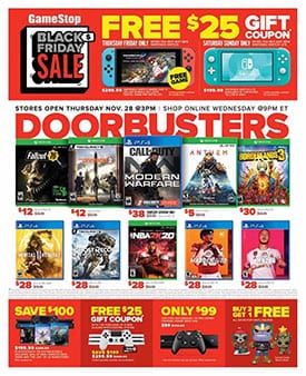 Gamestop Black Friday Ad 2019