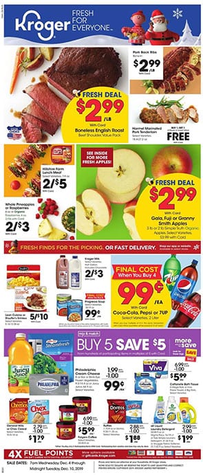 Kroger Buy 5 Save $5 Mix And Match Sale Dec 4 - 10, 2019