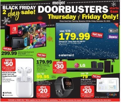 Black Friday Sale in Grocery Ads; Kroger, CVS, Walgreens, And More Nov 2019 6 Meijer Black Friday Ad 2019