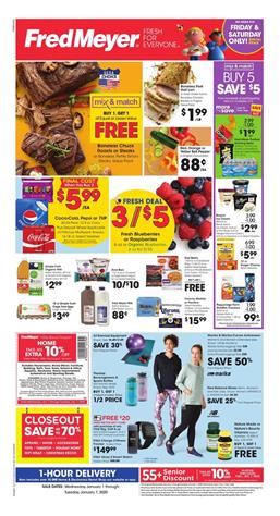 Fred Meyer Weekly Ad Boneless Chuck Roasts or Steaks BOGO Free
