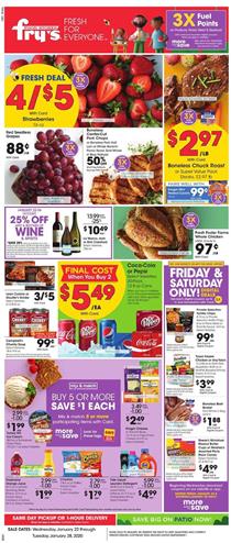 Fry's Organic Food Deals Jan 22 - 28, 2020