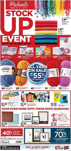 Michaels Stock Up Event Jan 2020
