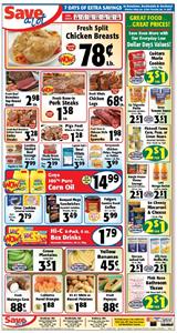Save A Lot Ad Fresh Split Chicken Breast .78