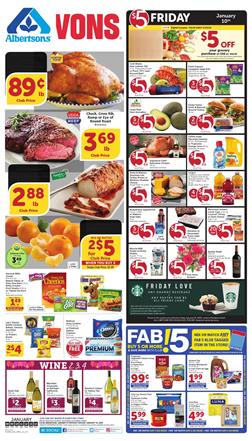 Vons Ad $5 Friday Sale Jan 10th 2020