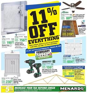Menards Ad Rebate Sale - Merchandise Credit Check