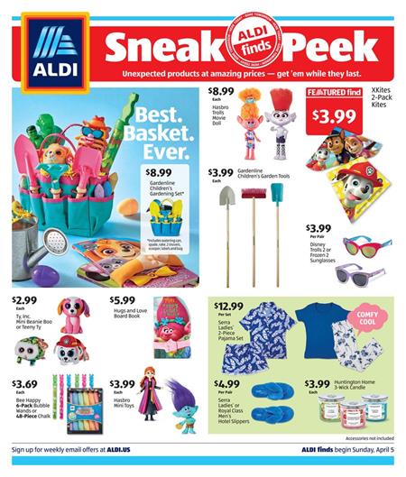 Weekly Ad Previews Apr 1 - 7 and Apr 5 - 11 5 ALDI Ad In Store Sale Apr 5 11 2020