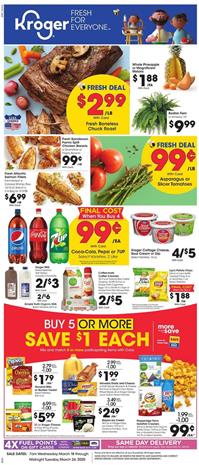 Kroger Weekly Ad Sale Mar 18 - 24, 2020