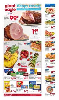 Giant Eagle Ad Easter Sale Apr 9 - 15, 2020