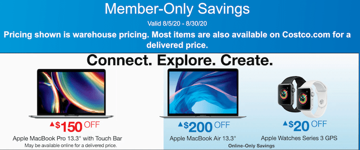 Costco Member Only Savings Aug 5 30 Macbook Air