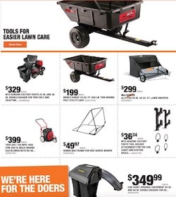 Home Depot Cub Cadet Original Equipment Deal