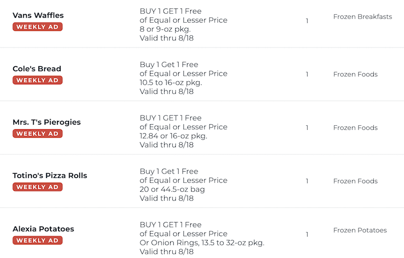 Publix BOGOs Aug 12 18 2020 1