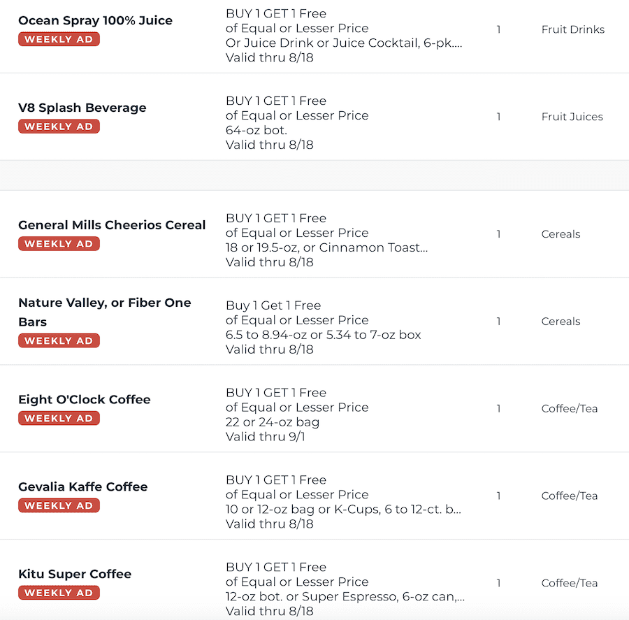 Publix BOGOs Aug 12 - 18, 2020 1 Publix BOGOs Aug 12 18 2020 Breakfast