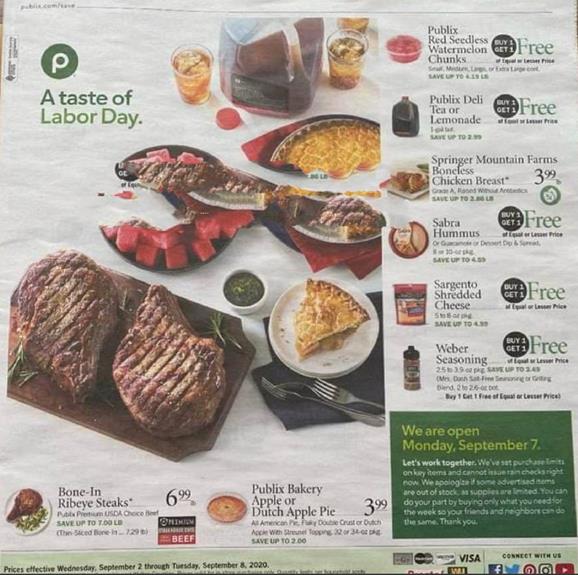 Weekly Ad Previews Sep 2 - 8, 2020 4 Publix Weekly Ad Preview Sep 2 8 2020