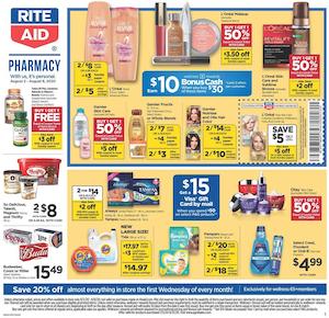 Rite Aid Ad Bonus Cash Deal Aug 2 - 8, 2020