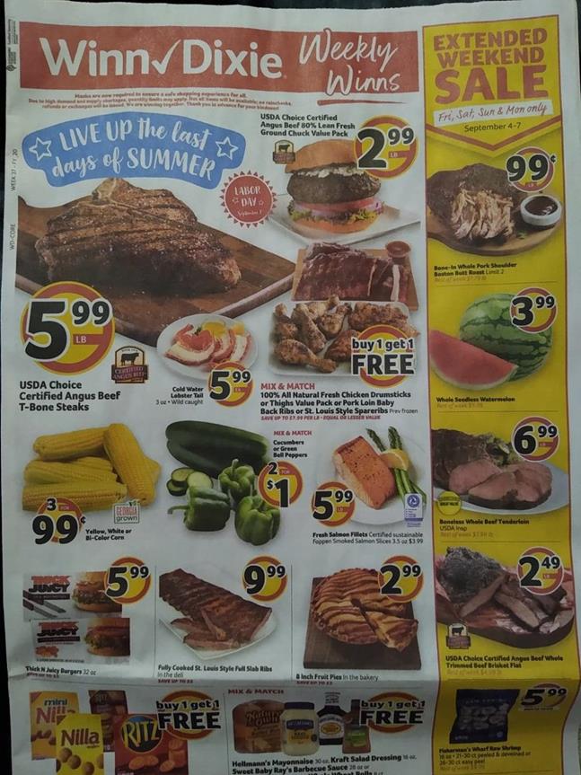 Weekly Ad Previews Sep 2 - 8, 2020 6 Winn Dixie Weekly Ad Preview Sep 2 8 2020
