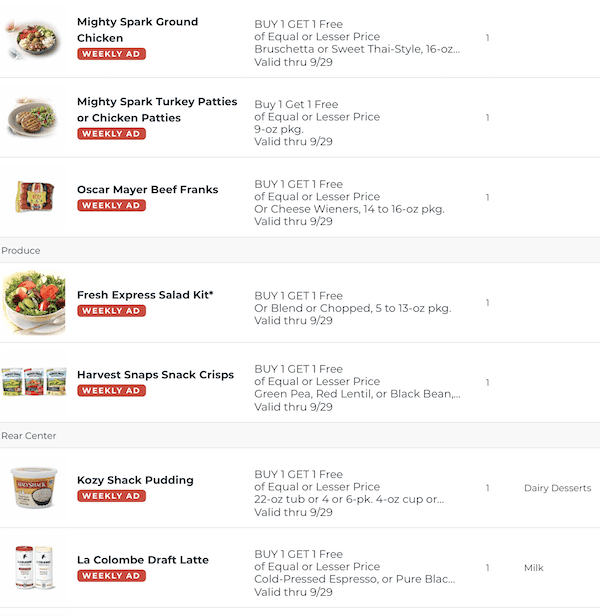 Publix BOGOs Sep 23 29 2020 10