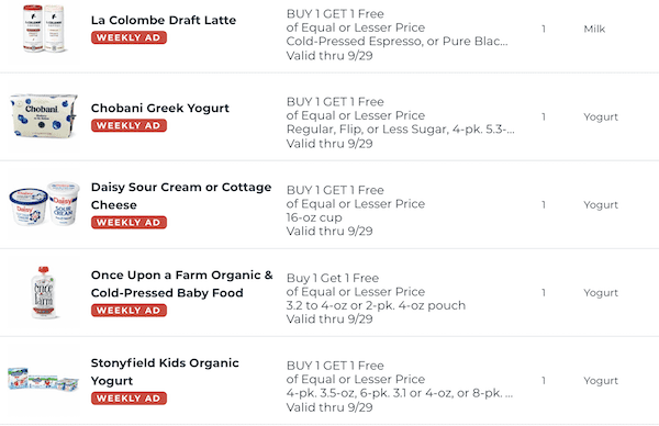 Publix BOGOs Sep 23 29 2020 11
