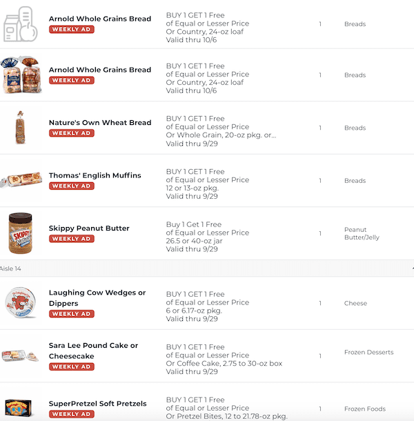 Publix BOGOs Sep 23 29 2020 9