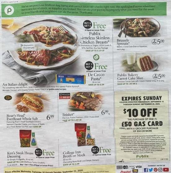 Weekly Ad Previews Sep 16 and Sep 20, 2020 2 Publix Weekly Ad Preview Sep 16 - 22, 2020