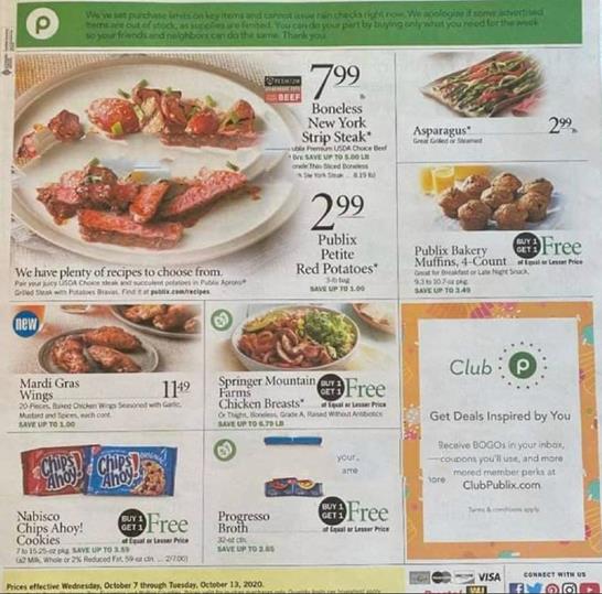 Weekly Ad Previews Oct 7 - 13, 2020 2 Publix Weekly Ad Preview Oct 7 13 2020